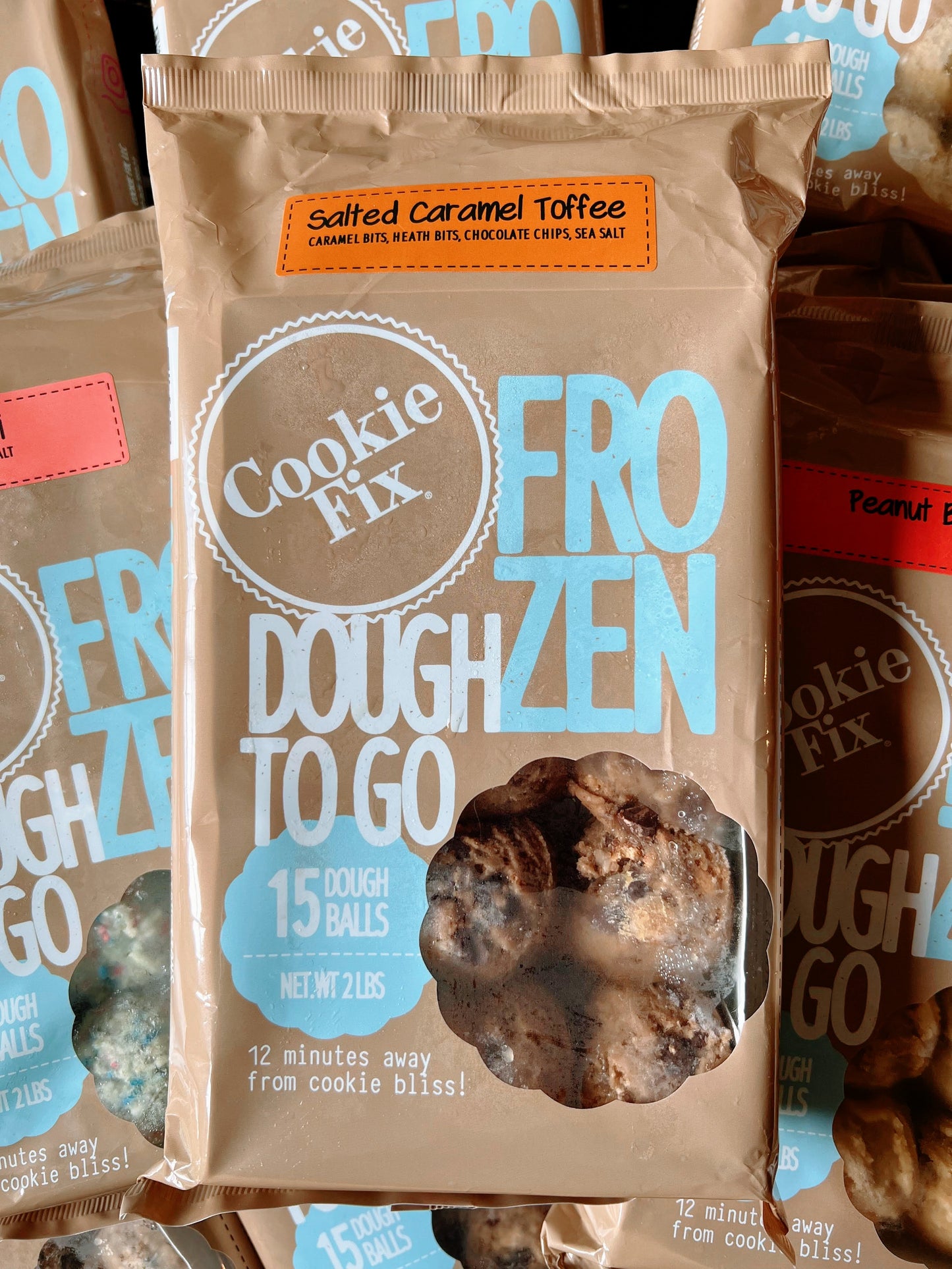 Salted Caramel Toffee Frozen Dough