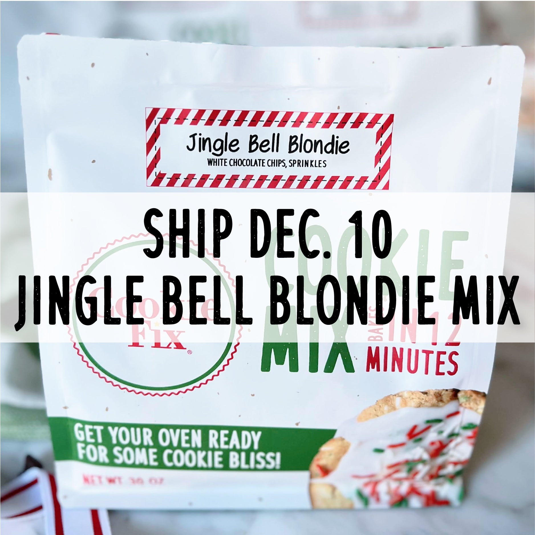 Jingle Bell Blondie Cookie Mix | Holiday Shipping 12.10.24