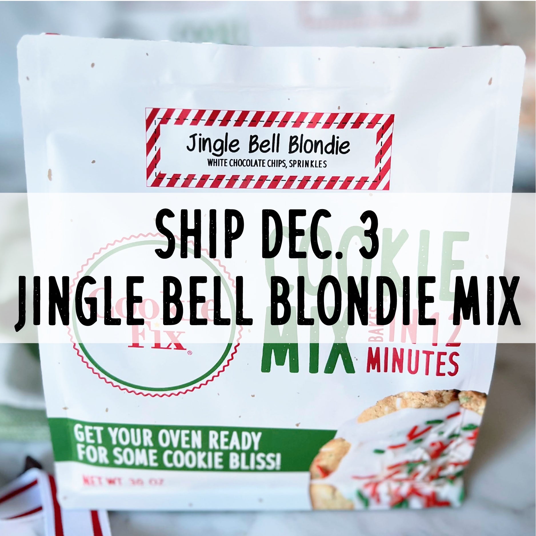 Jingle Bell Blondie Cookie Mix | Holiday Shipping 12.03.24